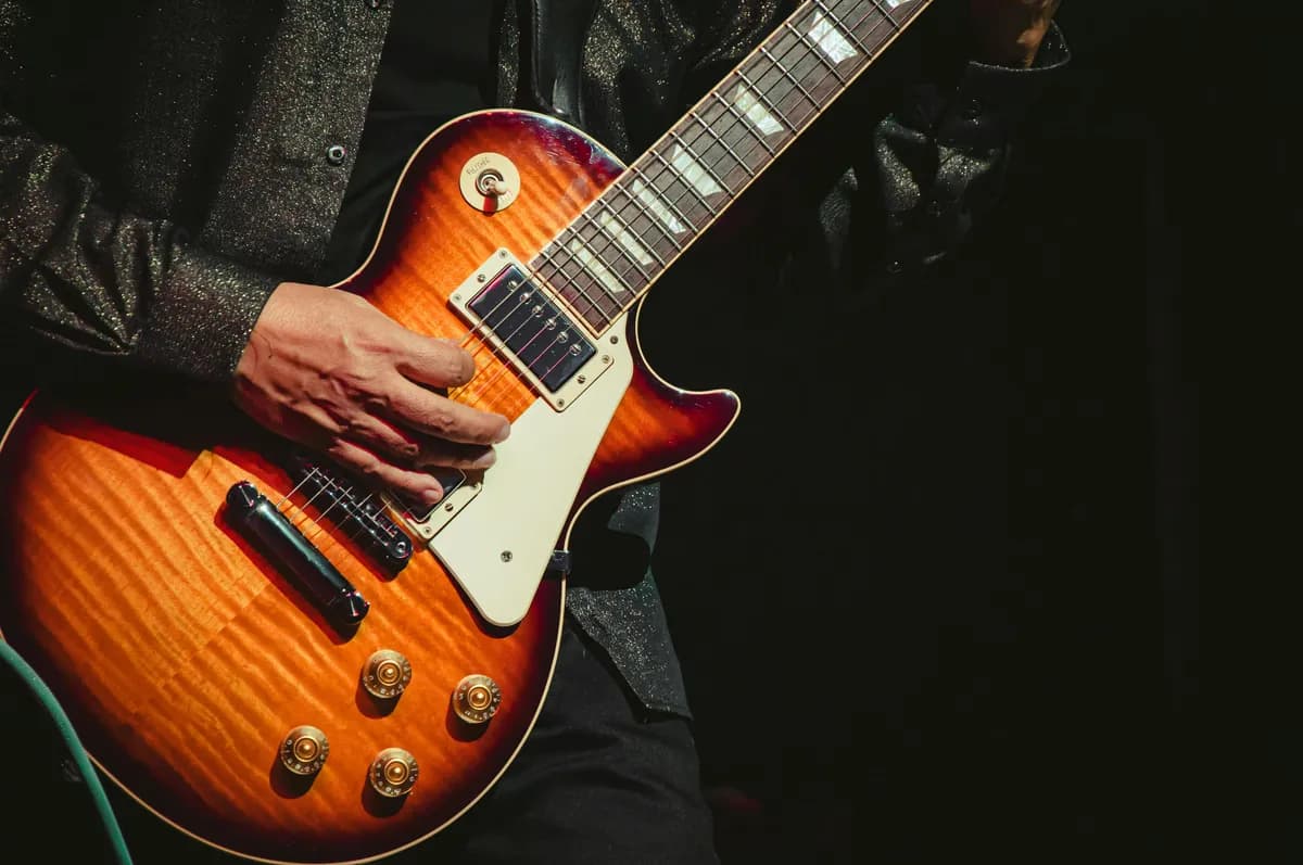 Les Paul guitar close-up